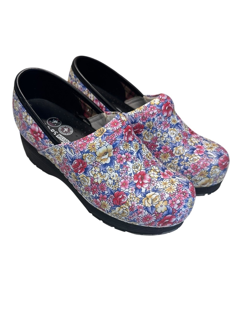 Skechers Women's Floral Work Clogs SR Lightweight Size 7